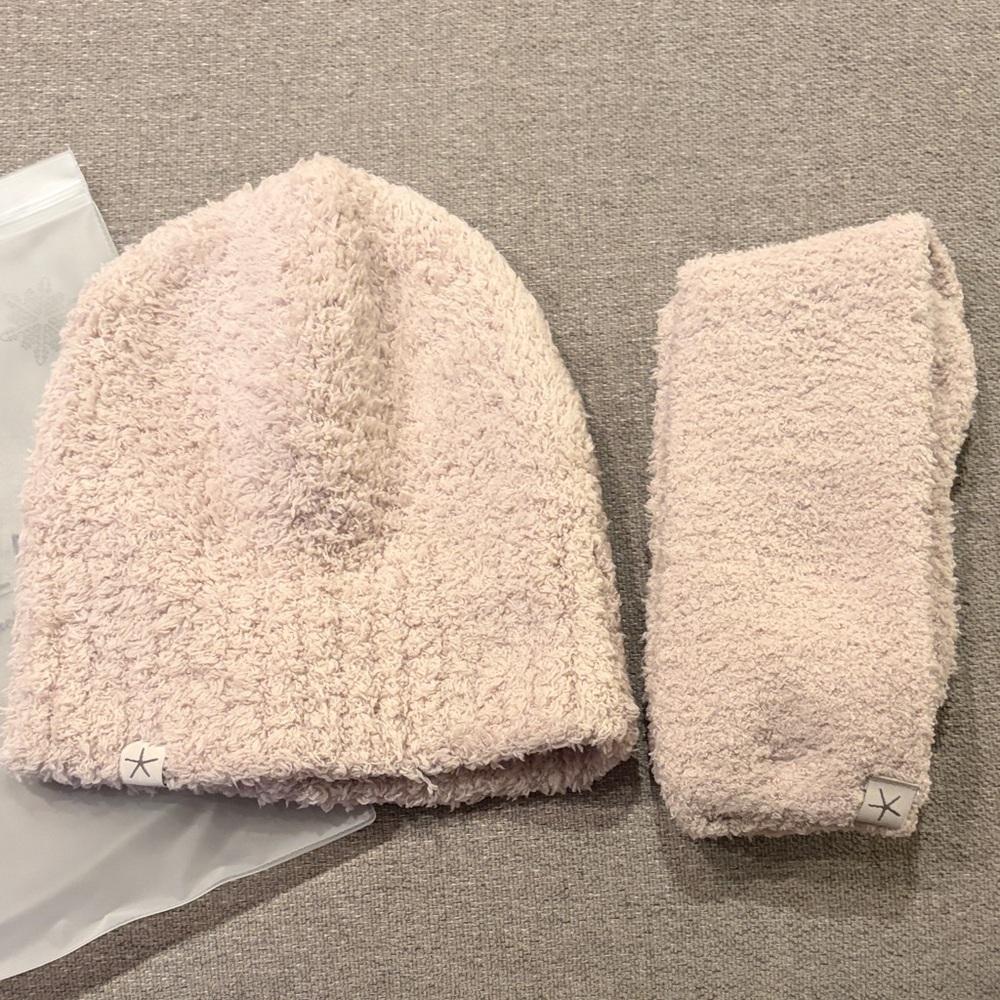 Barefoot Dreams Soft Pink Hat and Sock Set